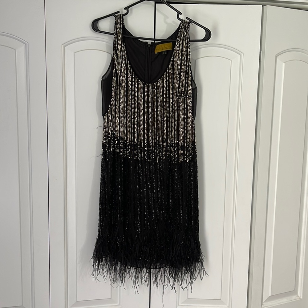 Beaded dress.